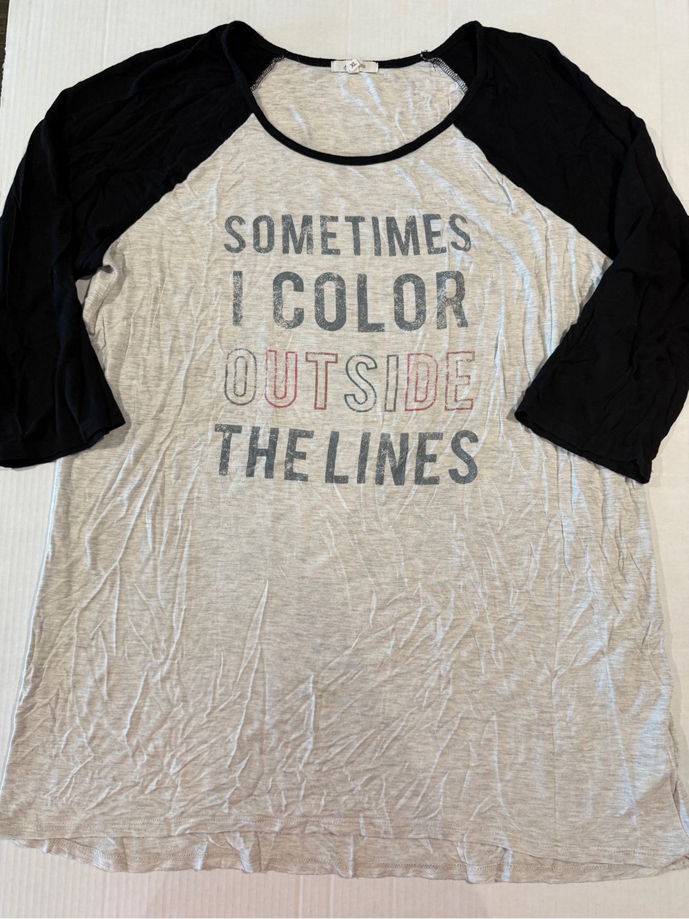 Maurices “Color Outside the Lines” Raglan Tee